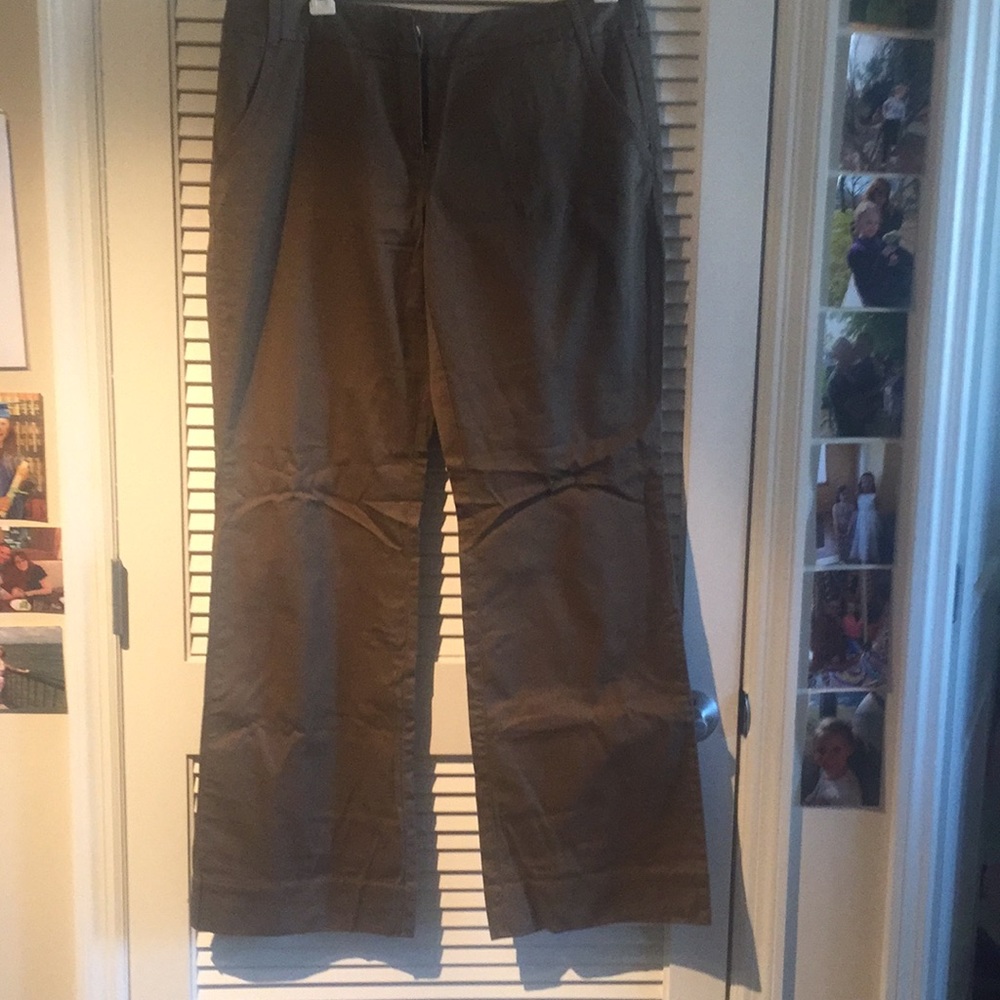 Long pair of brown pants.